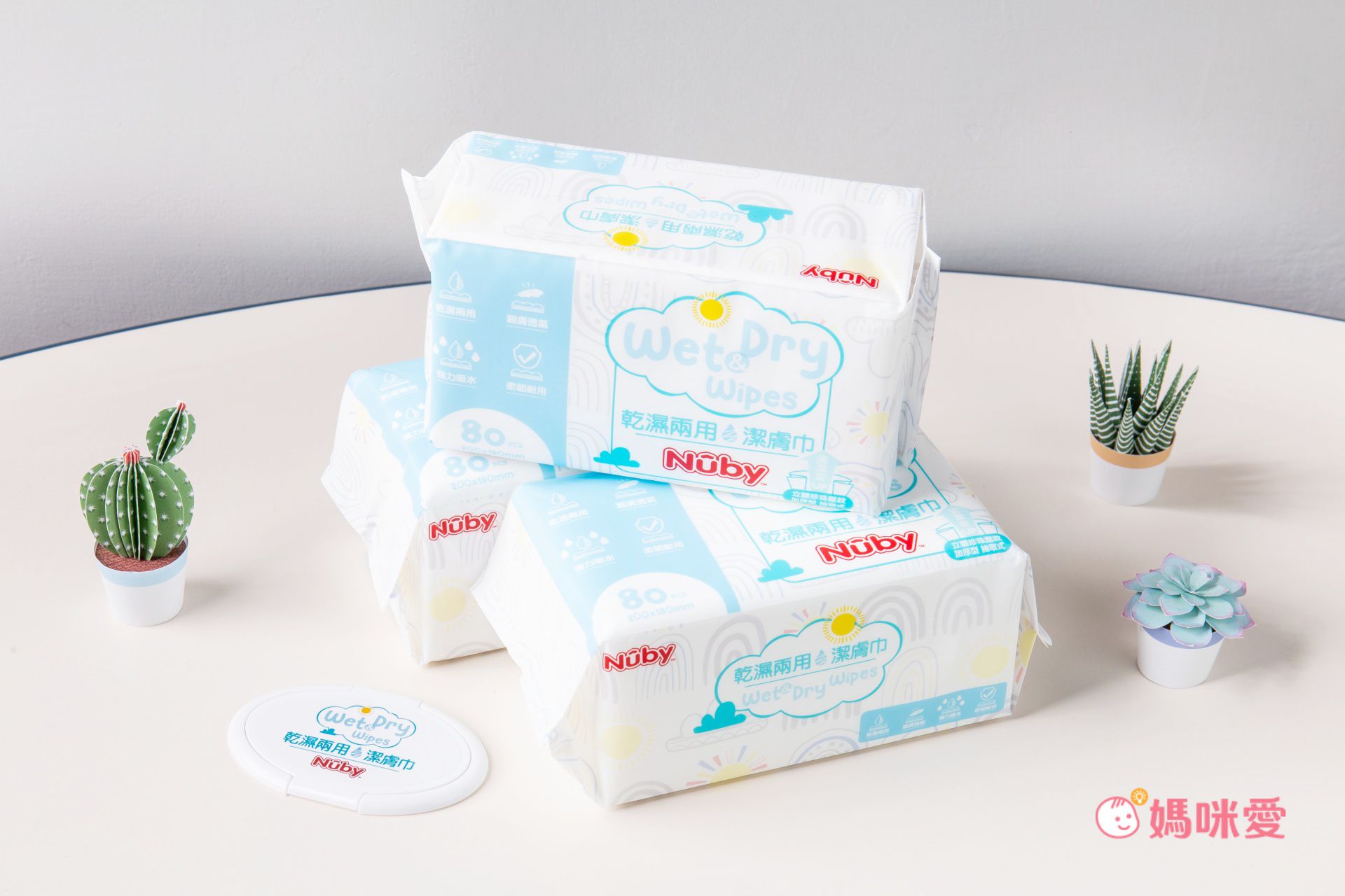 柔軟不刺膚！【NUBY 純水濕式衛生紙】無酒精、螢光劑