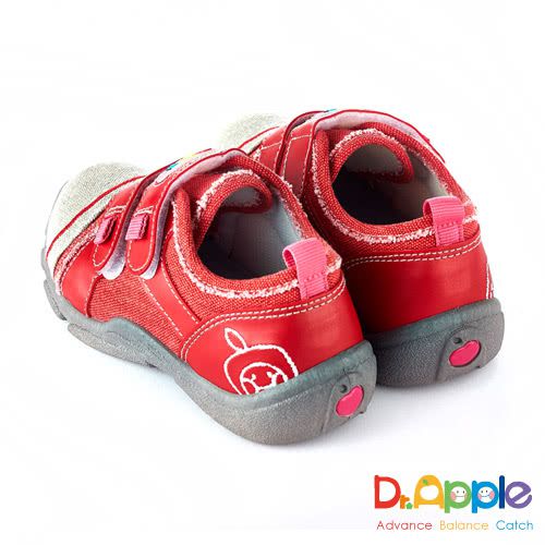 Dr. Apple - 機能童鞋-MIT微笑蘋果帥氣牛仔童鞋-紅