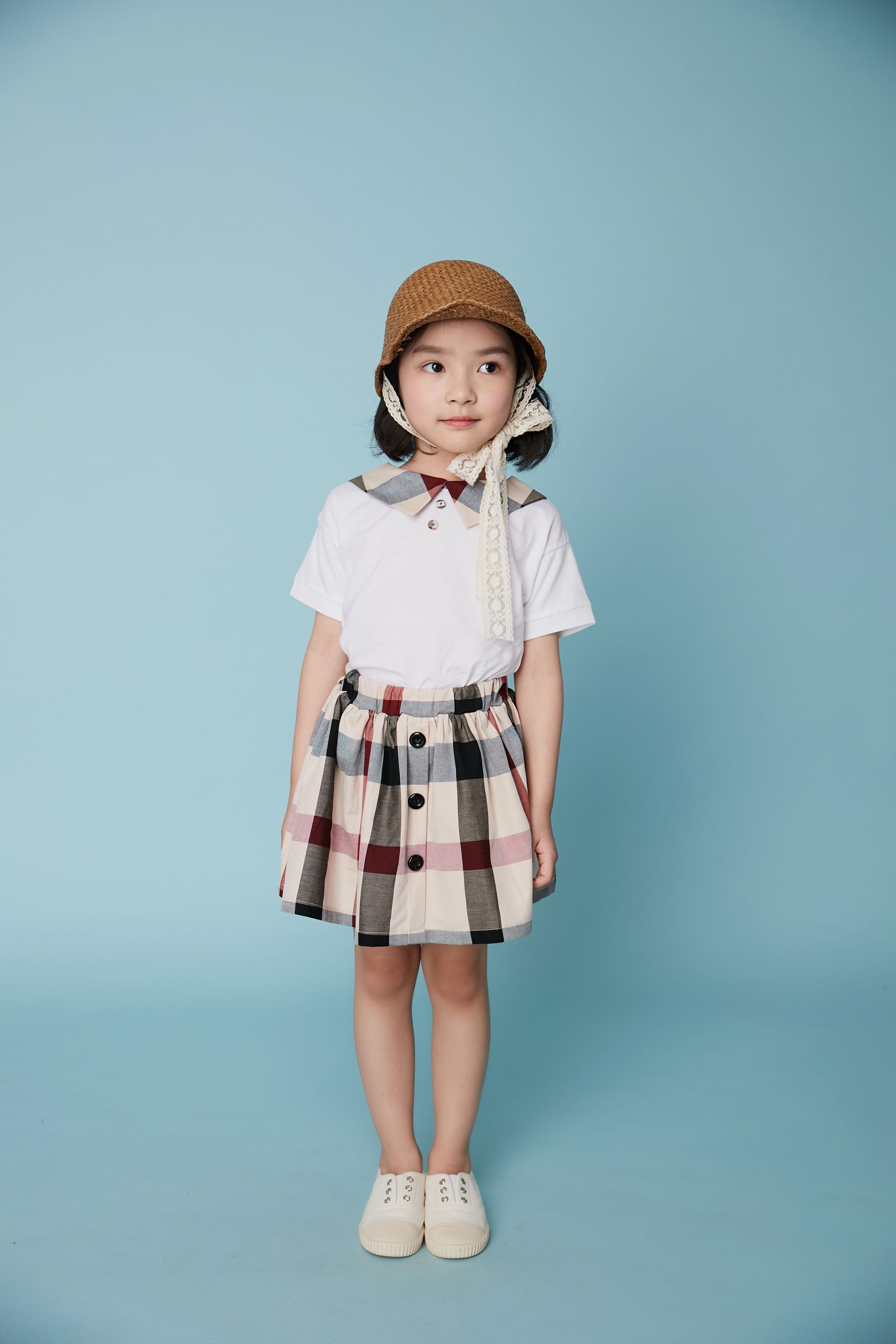 韓國 Coco Bang - 水手花苞袖上衣-白