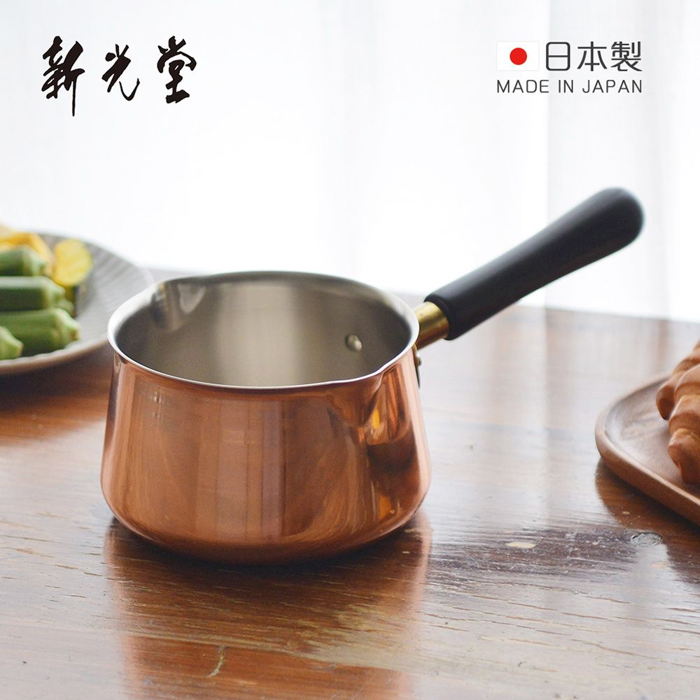 日本製純銅單柄牛奶鍋/片手鍋-14cm