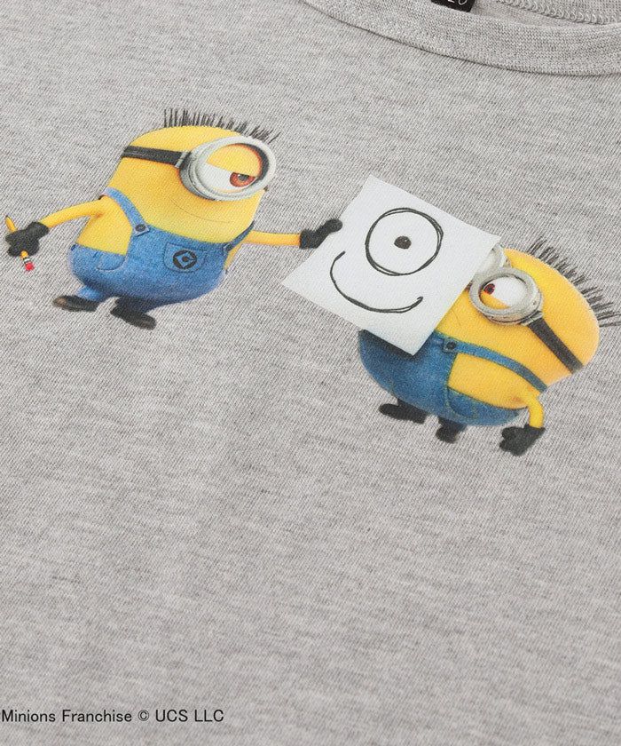 日本 COCA - 聯名款卡通印花短袖上衣-小小兵-深藍