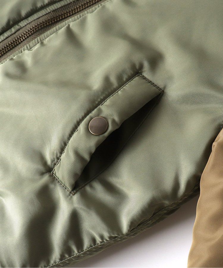 日本 BREEZE - 帥氣鋪棉MA-1飛行外套-軍綠x卡其