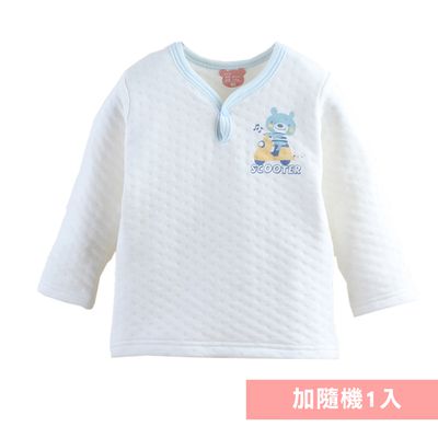 JoyNa - 2件入-保暖內搭 長袖空氣棉上衣-白色小熊+隨機一入