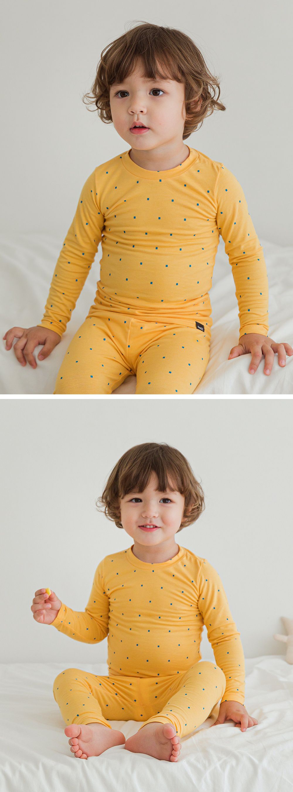 韓國 Cordi-i - 德國Viloft天然纖維保暖衣套裝-點點-可可