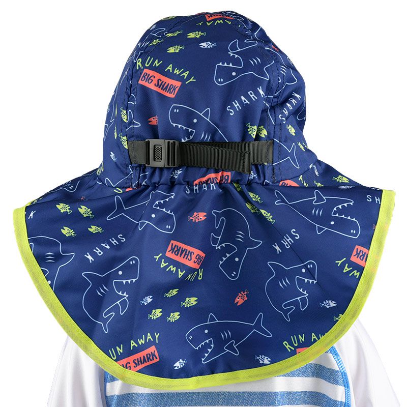 akachan honpo - 海灘帽-藍色 (頭圍52～54cm)