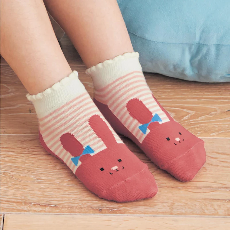 日本千趣會 - GITA 超值中筒襪五件組-花朵點點繽紛