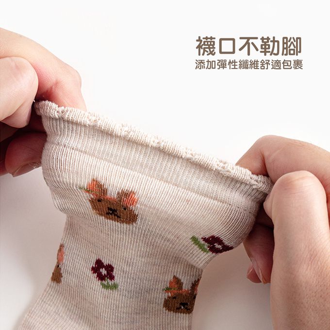 腳ㄚ子 - 幼/兒童棉質中筒襪 童襪 襪子 棉襪 兒童襪-緋紅花舞