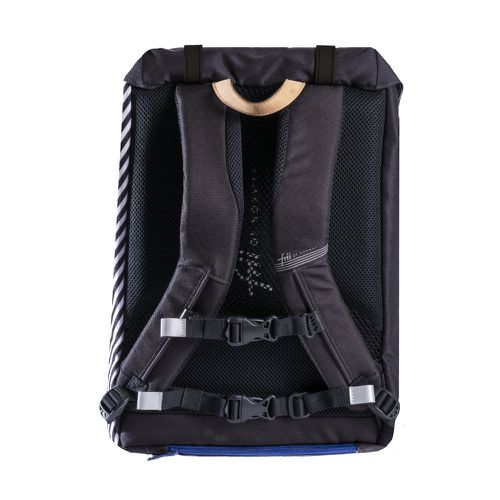 Retro輕量護脊書包-斜紋黑 (30L)