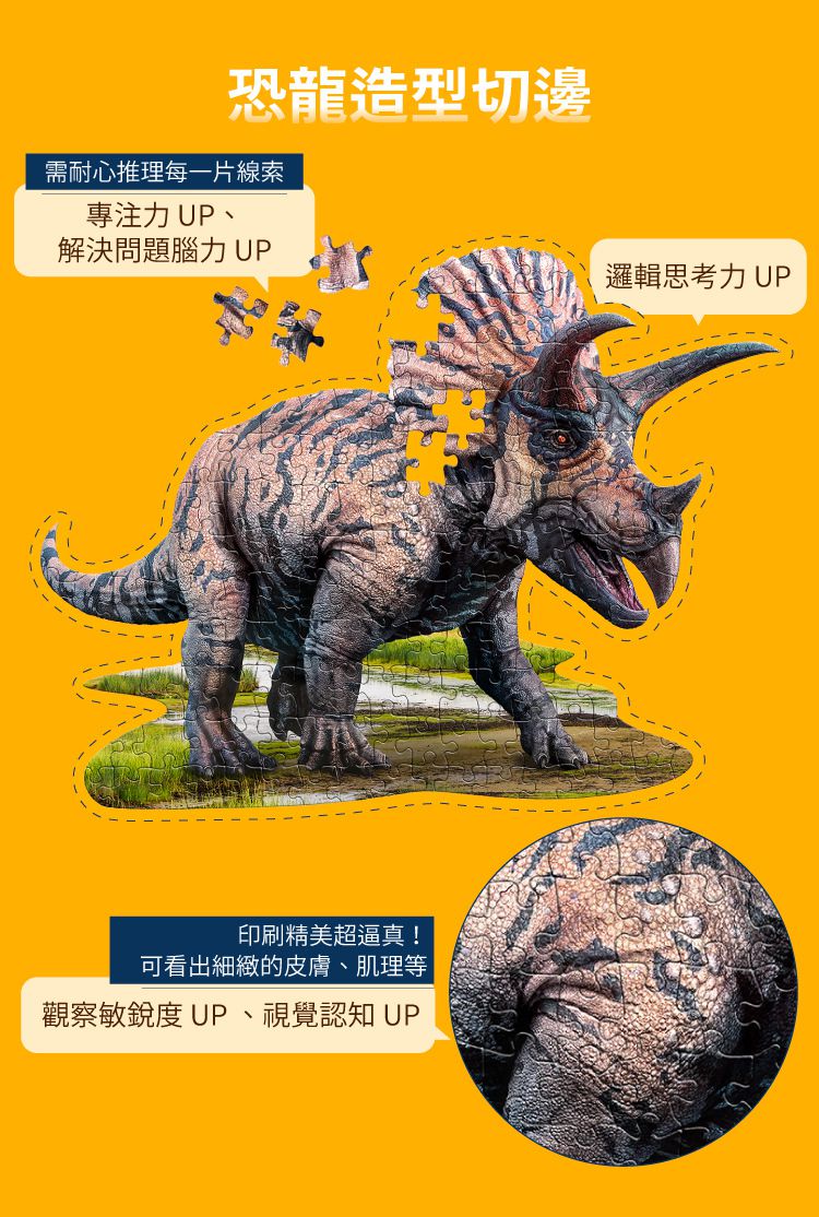 Madd Capp - I AM 動物拼圖-100,我是三角龍