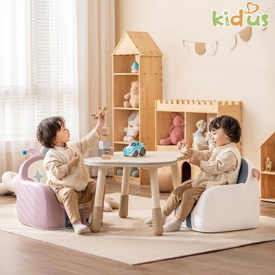 【Kidus】 - 桌椅組｜童趣花生桌+兒童單人沙發—幻想朋友
