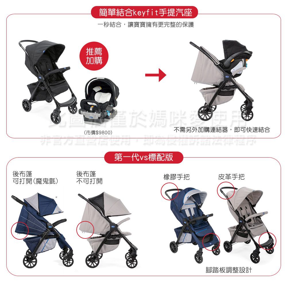 義大利 chicco - Kwik.One輕量休旅秒收車標配版-鋼鐵黑