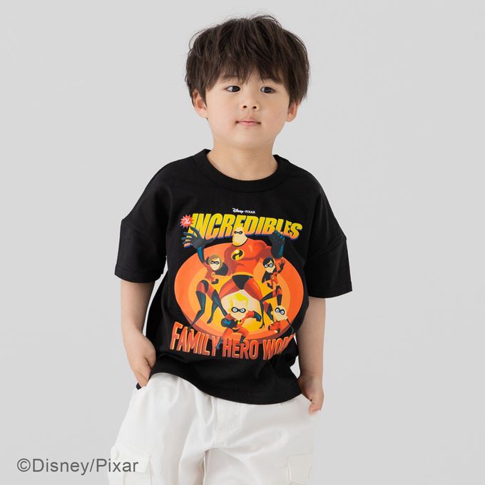 日本 Chil2 - 迪士尼聯名 純棉短袖上衣-超人特攻隊角色-黑