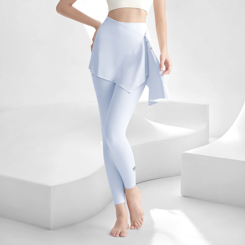 7A抑菌兩穿一片式機能褲裙-水晶藍