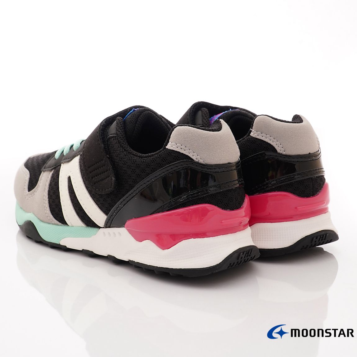 Moonstar日本月星 - 頂級HI系列穩健運動款(中大童段)-運動鞋-黑綠