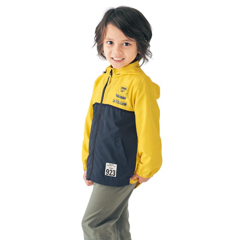 日本千趣會 - (JR新幹線)撞色防風外套(帽子可收納)-923-黃