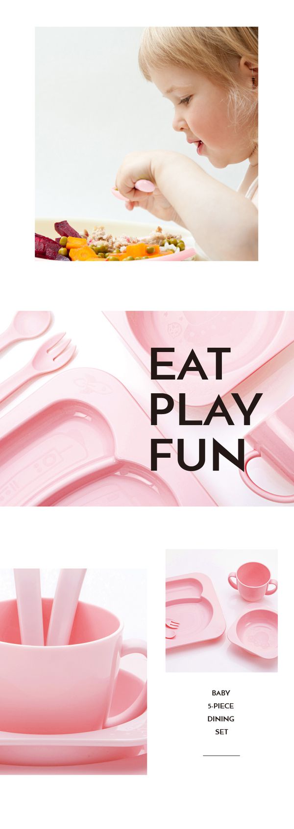六甲村 Mammy Village - 寶寶的第一套餐具組-娃娃粉