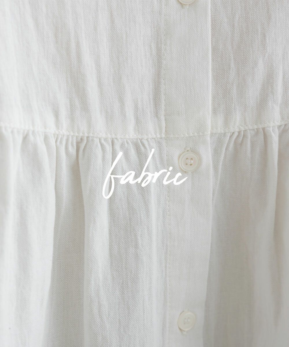 日本女裝代購 - 歐風木耳領2WAY泡泡袖上衣-淺卡其