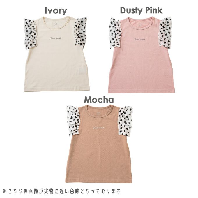 日本 evercloset - 100%棉 點點蕾絲短袖上衣-白