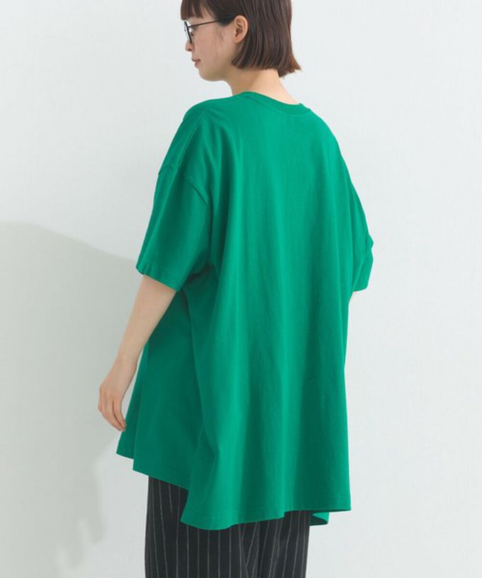 日本 Lupilien - 16OE天竺棉 氣質書籍印花寬鬆短袖上衣-黑