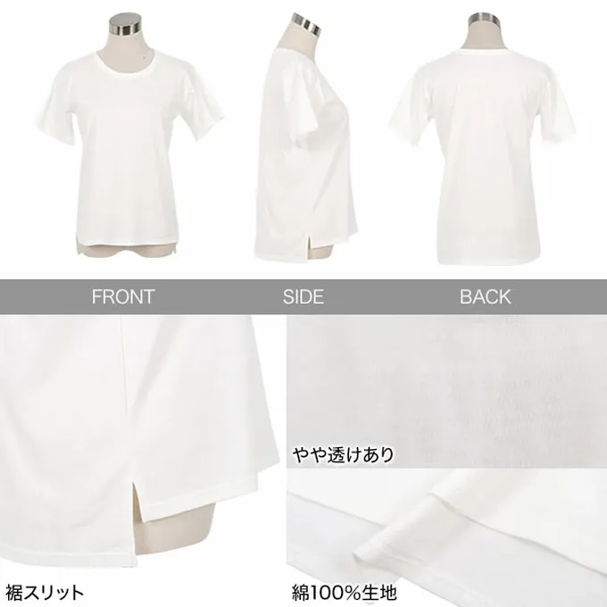 日本 Kobe Lettuce - 抗透汗 純棉圓領合身短袖上衣-海軍藍