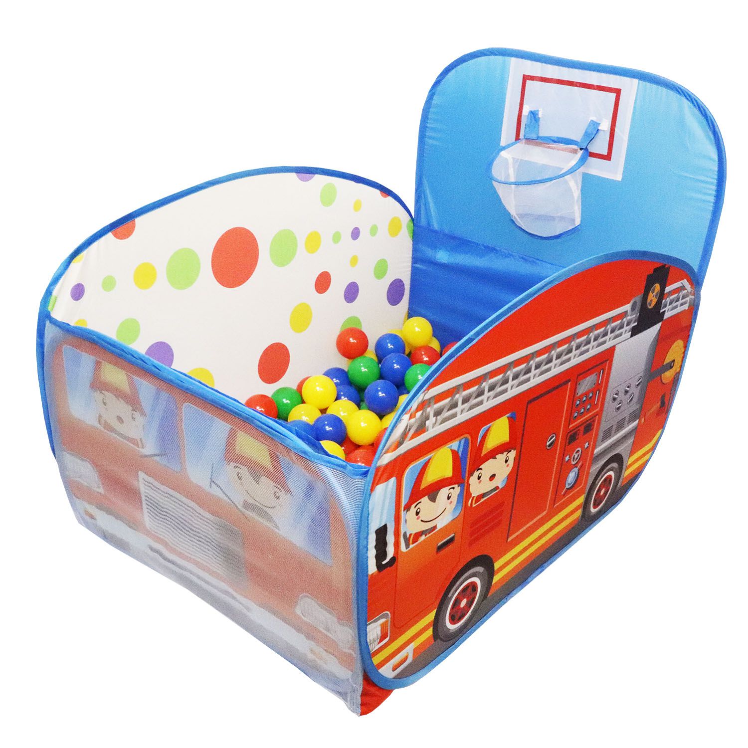 LIHSEN - 消防車投籃球池(附100顆球)-適用1Y+
