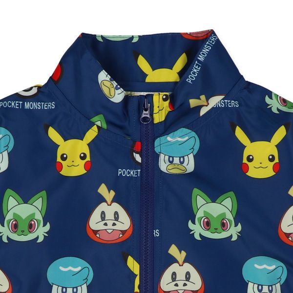日本西松屋 - 寶可夢 印花防風薄外套-深藍