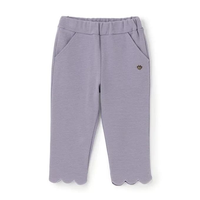 日本 Lycee mine - 下擺可愛貝殼彈力七分褲-象牙白