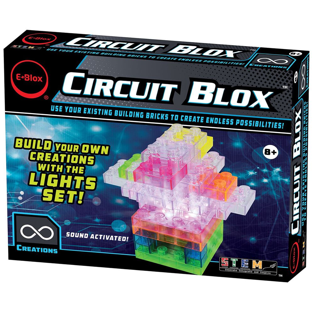 美國 E-Blox - 全能益智聲光積木-發光積木聲控組