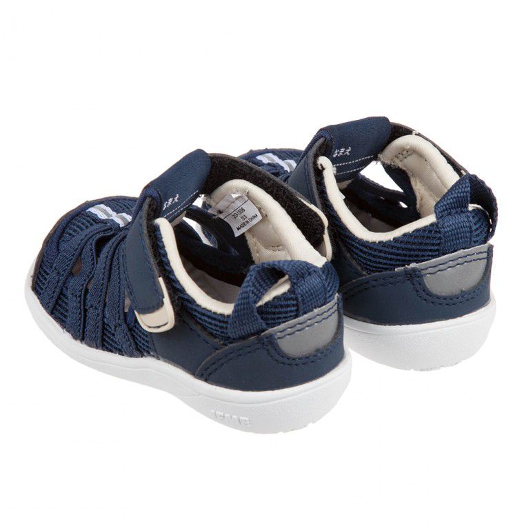 日本IFME - 軍藍和風寶寶機能水涼鞋