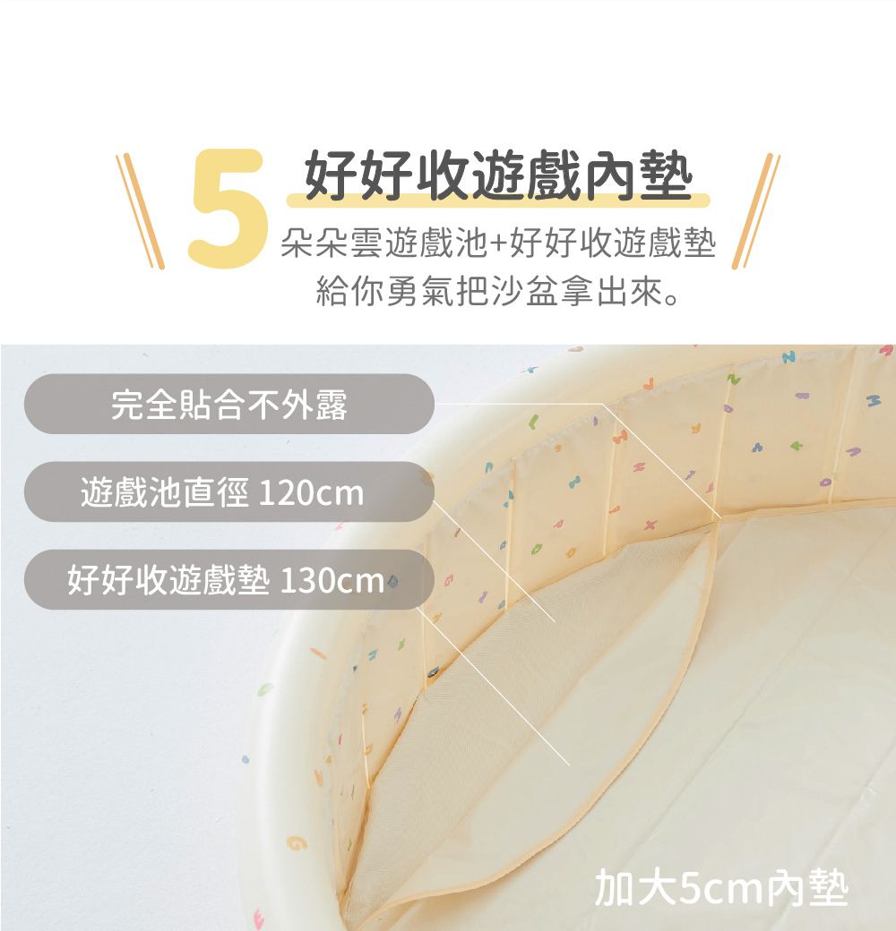 LUV質感生活 - 朵朵雲遊戲池 (L)-128 x 38 cm