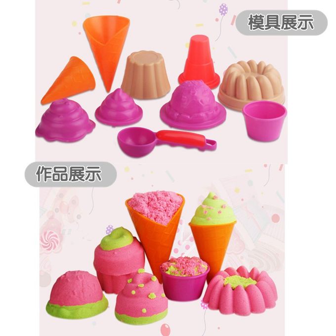 TUMBLING SAND 翻滾動力沙 - 冰淇淋模具組+糕點配件組