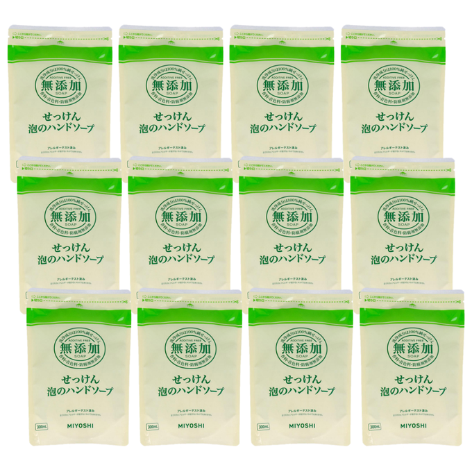 日本 MIYOSHI 無添加 - [12入組]無添加泡沫洗手乳補充包-300ml