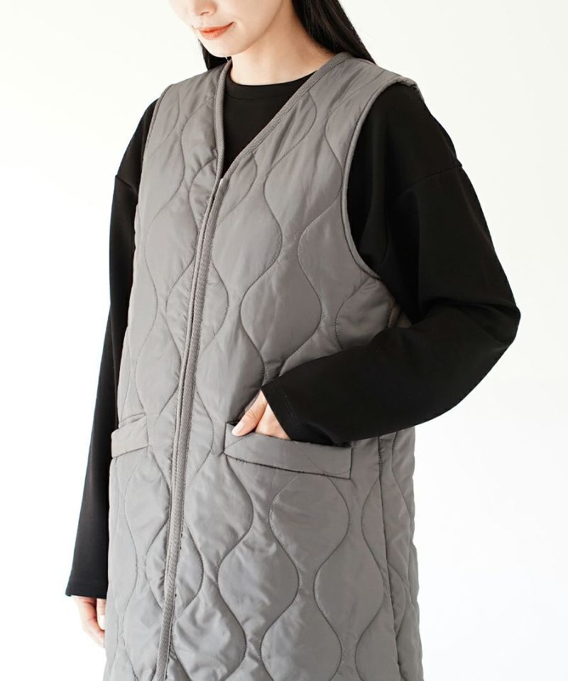 日本 zootie - SunnyHeat 防潑水蓄熱保暖長版背心-黑