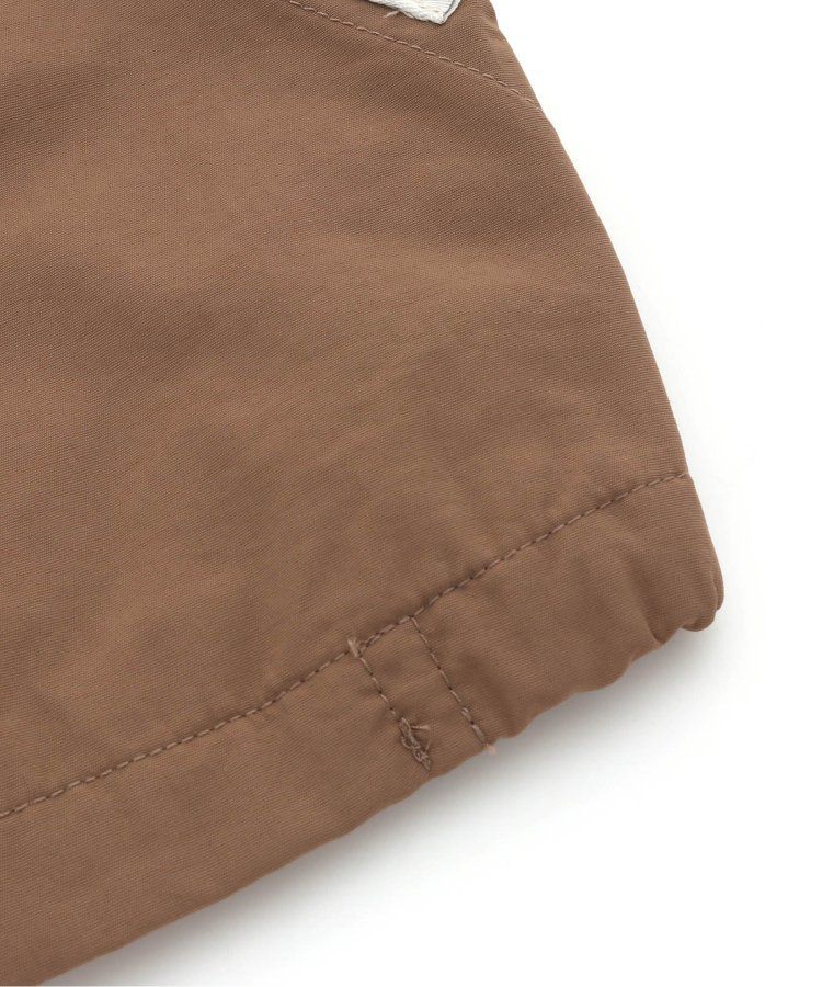 日本 apres les cours - 潑水加工 輕量印花風衣外套-撞色-藍棕系