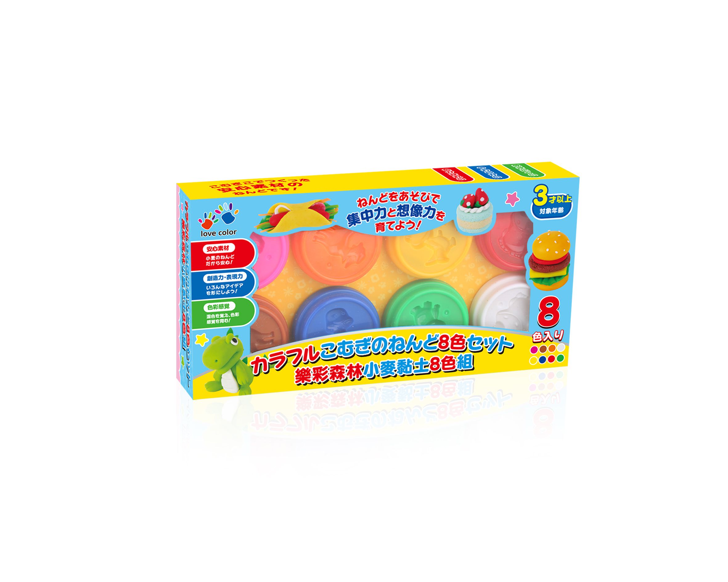 樂彩森林 - 小麥黏土8色組 (22.5x4.5x11.5)