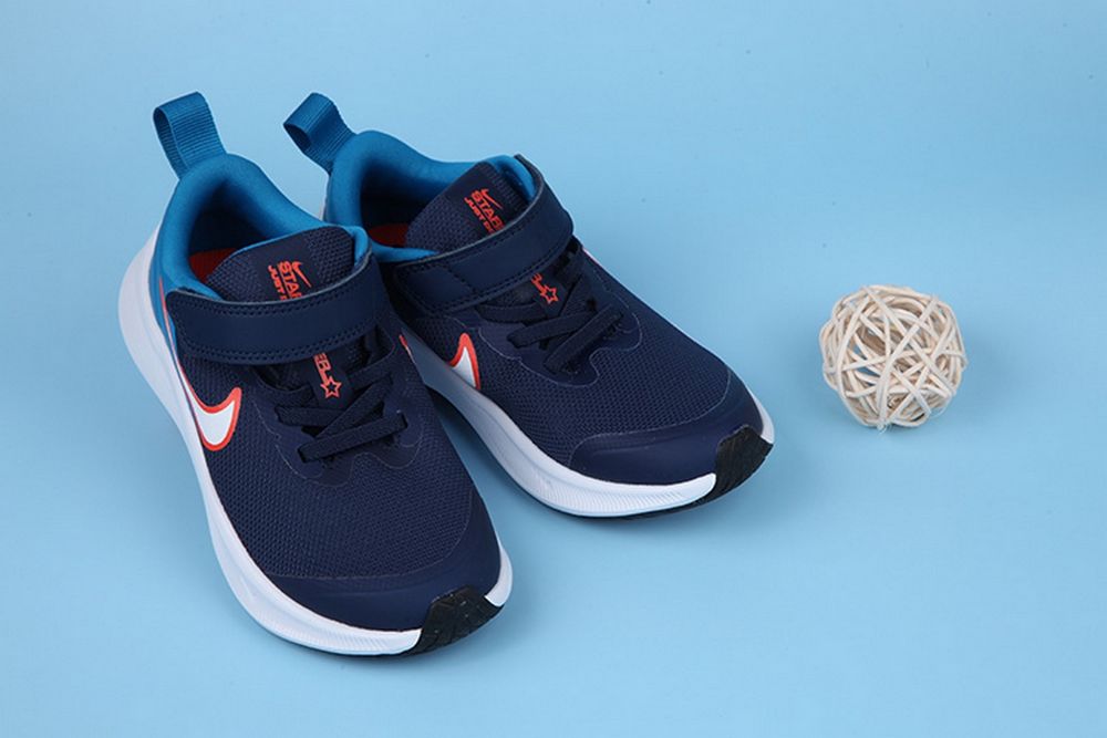 NIKE - STAR_RUNNER3藍色網布兒童運動鞋