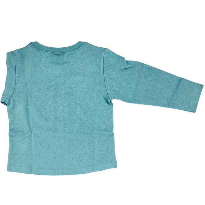 akachan honpo - T恤-丹寧布口袋-淺藍色