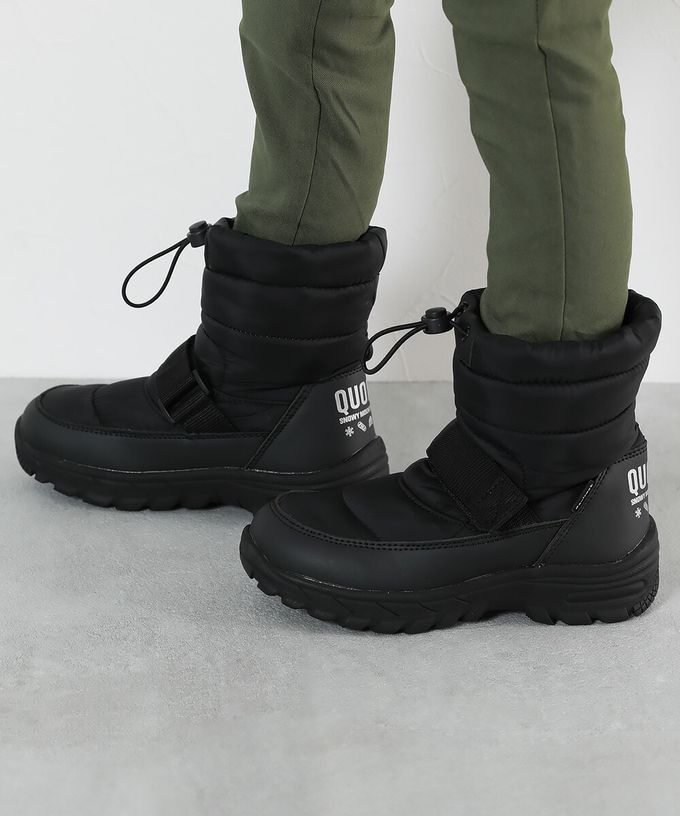 日本 devirock - 防滑防潑水可調鬆緊雪靴-灰