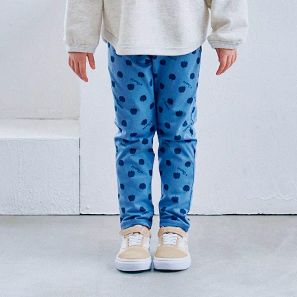 前後兩穿 鬆緊彈性長褲-蘋果-藍紫