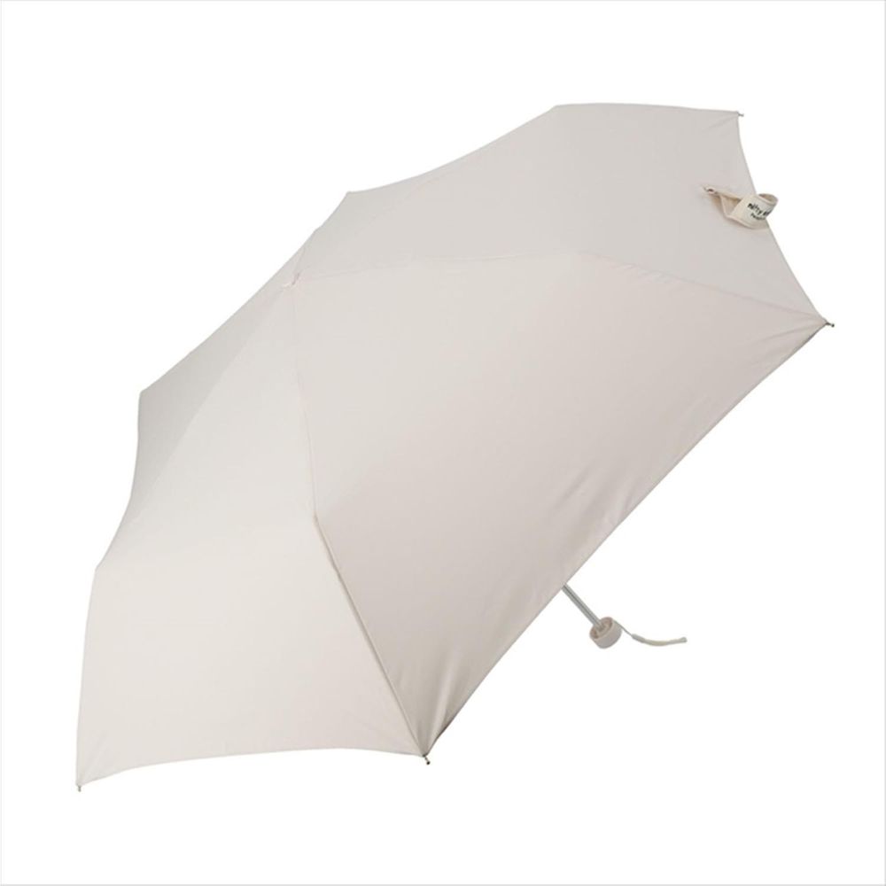日本 nifty colors - 超撥水 抗UV輕量 晴雨兩用耐風折疊傘-素面-天使白 (直徑98cm/198g)-90.00%
