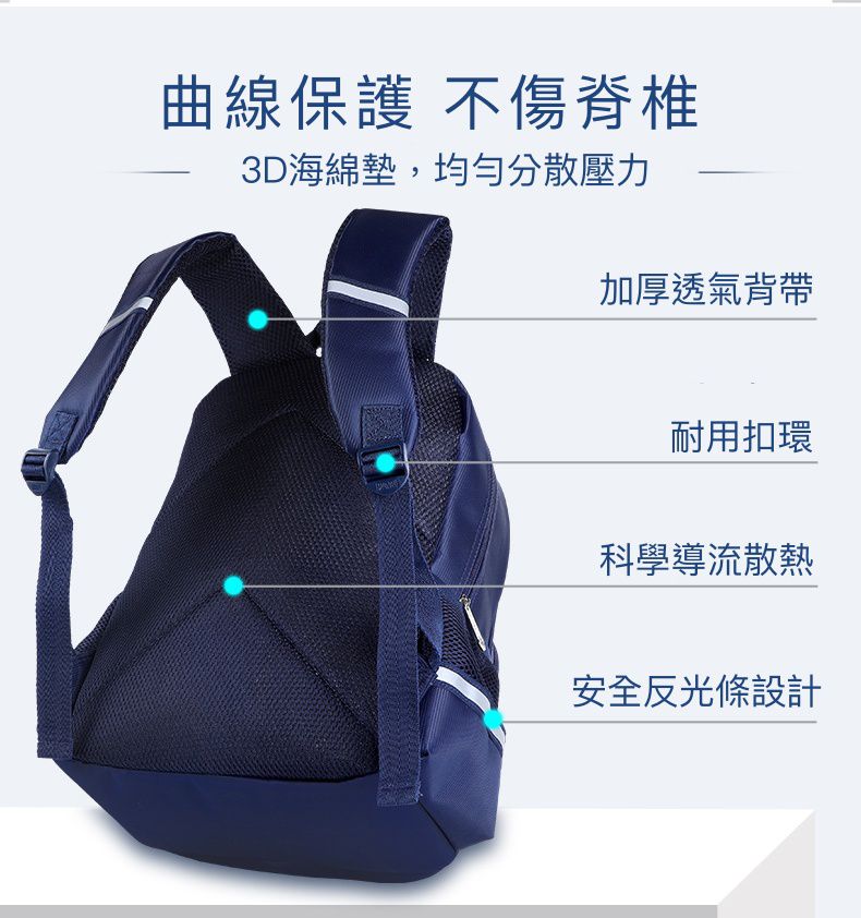 大容量多隔層輕量透氣書包-卡通人物蜘蛛人 (建議120~140cm)-32x19x40cm