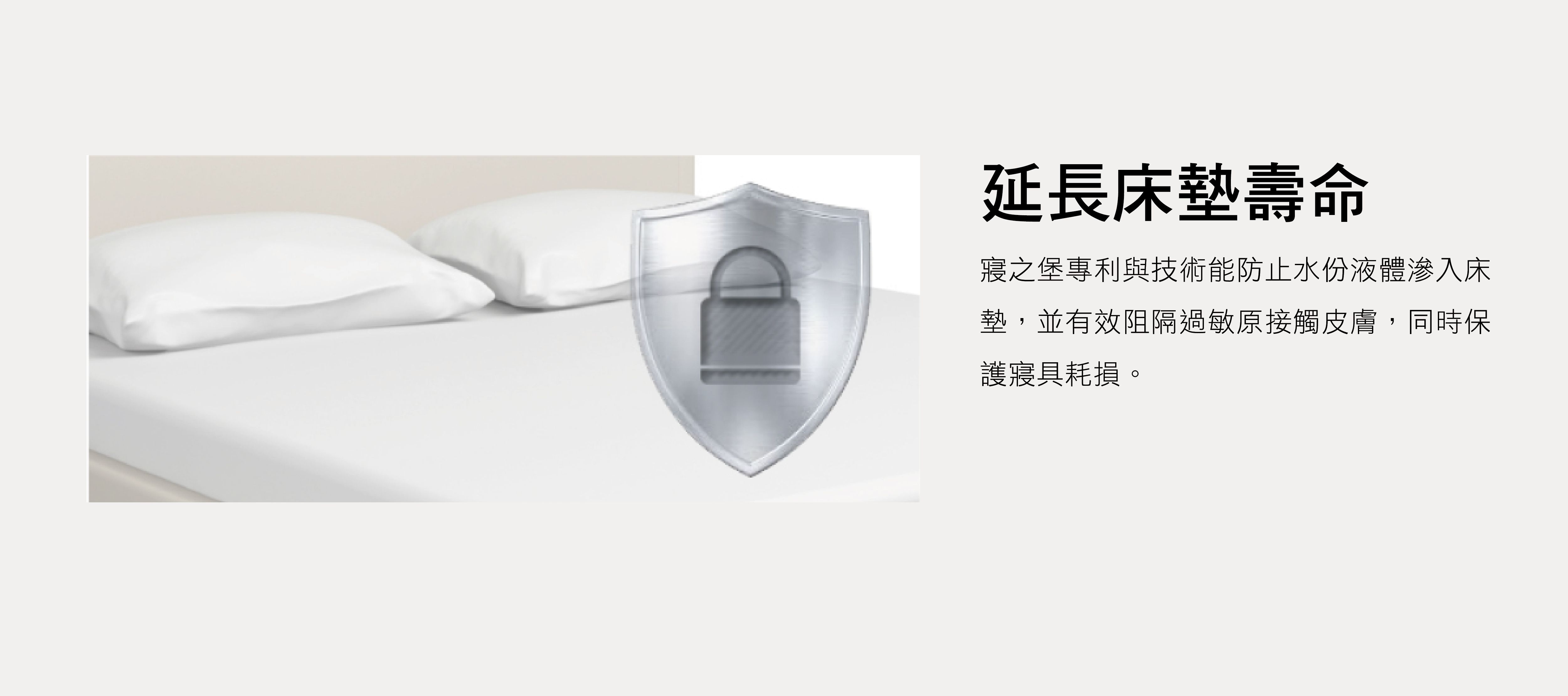 美國寢之堡 - 極細纖維全密封床墊套/全包式保潔墊-特大/ 30床高 (全密封拉鍊式床墊套6x7尺)-182x210x30cm