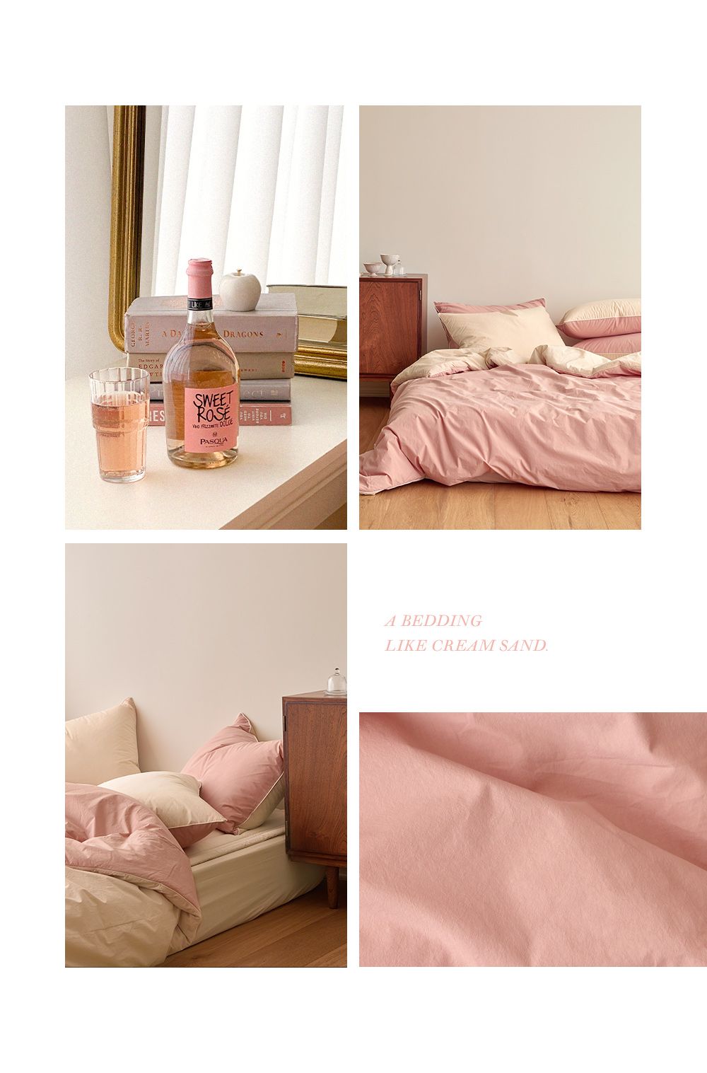 韓國 Maatila - 可水洗雙色高密度60支棉棉被(贈收納袋)-玫瑰花茶