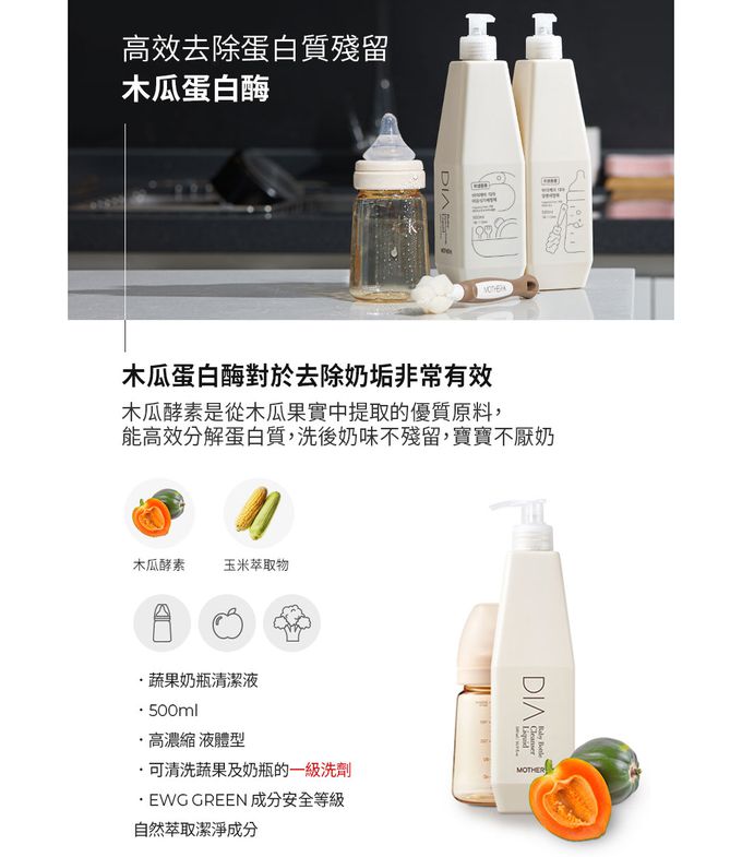 MOTHER-K - DIA純粹蔬果奶瓶清潔液30ml (體驗包)