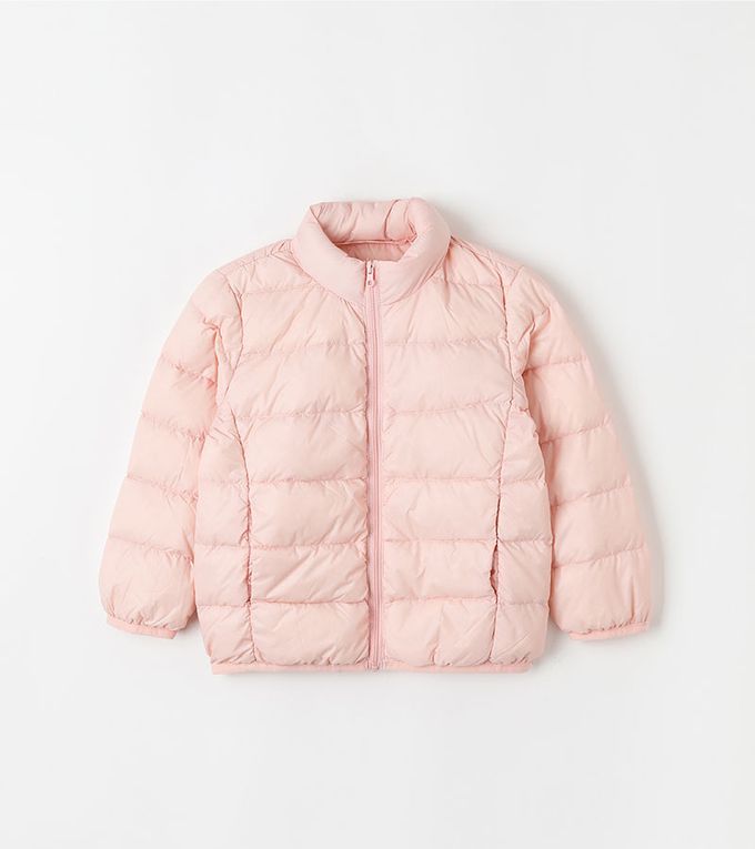韓國 OZKIZ - 輕便溫暖鴨絨/羽絨外套-淺粉