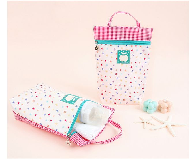 韓國 Coney Island - 多用途手提防水寬底收納袋-彩色星星 (20.5X25X7cm)