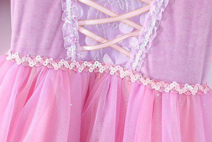 魔法公主長袖洋裝-紫色