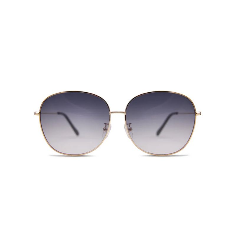 ALEGANT - 韓流復古典雅金邊紫羅蘭漸層女神款墨鏡│UV400太陽眼鏡