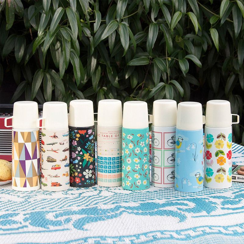 英國 Rex London - 不鏽鋼兩用保溫/保冷水瓶-藍鴿子(350ML)