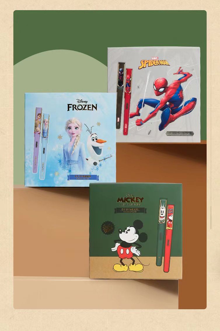 卡通精美兒童鋼筆禮盒組(6入)-卡通人物米奇 (16x16.3x2.3cm)